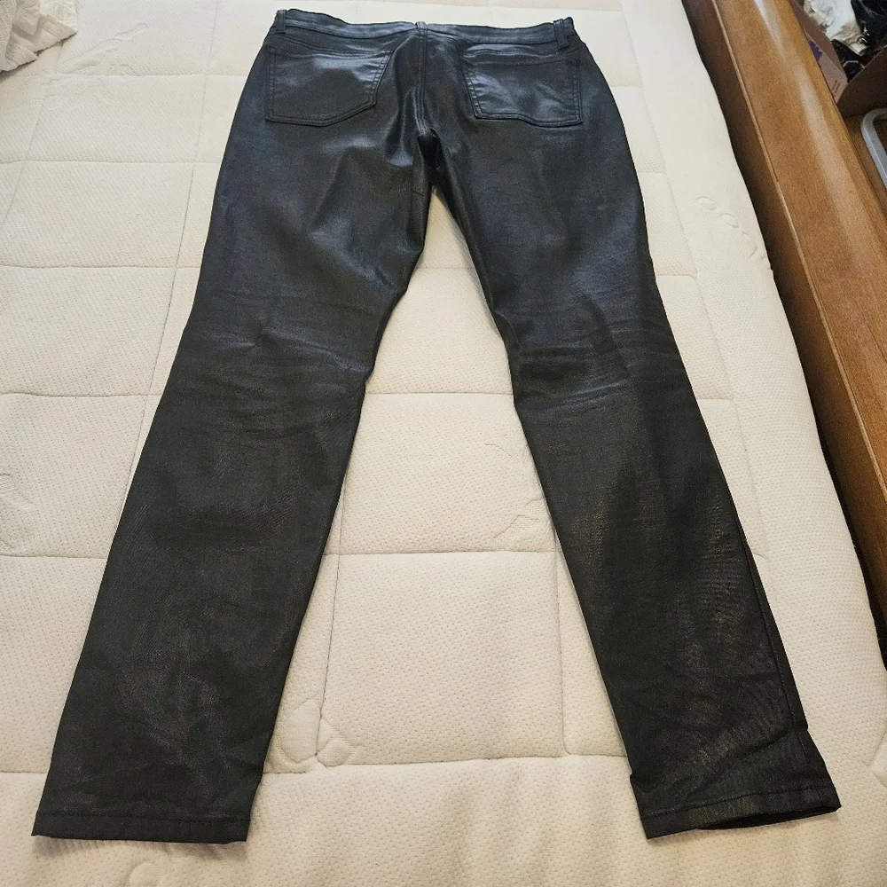 Black Vegan Leather Pants - Picture 4 of 6